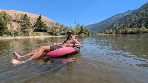 Brad Floating Down the River